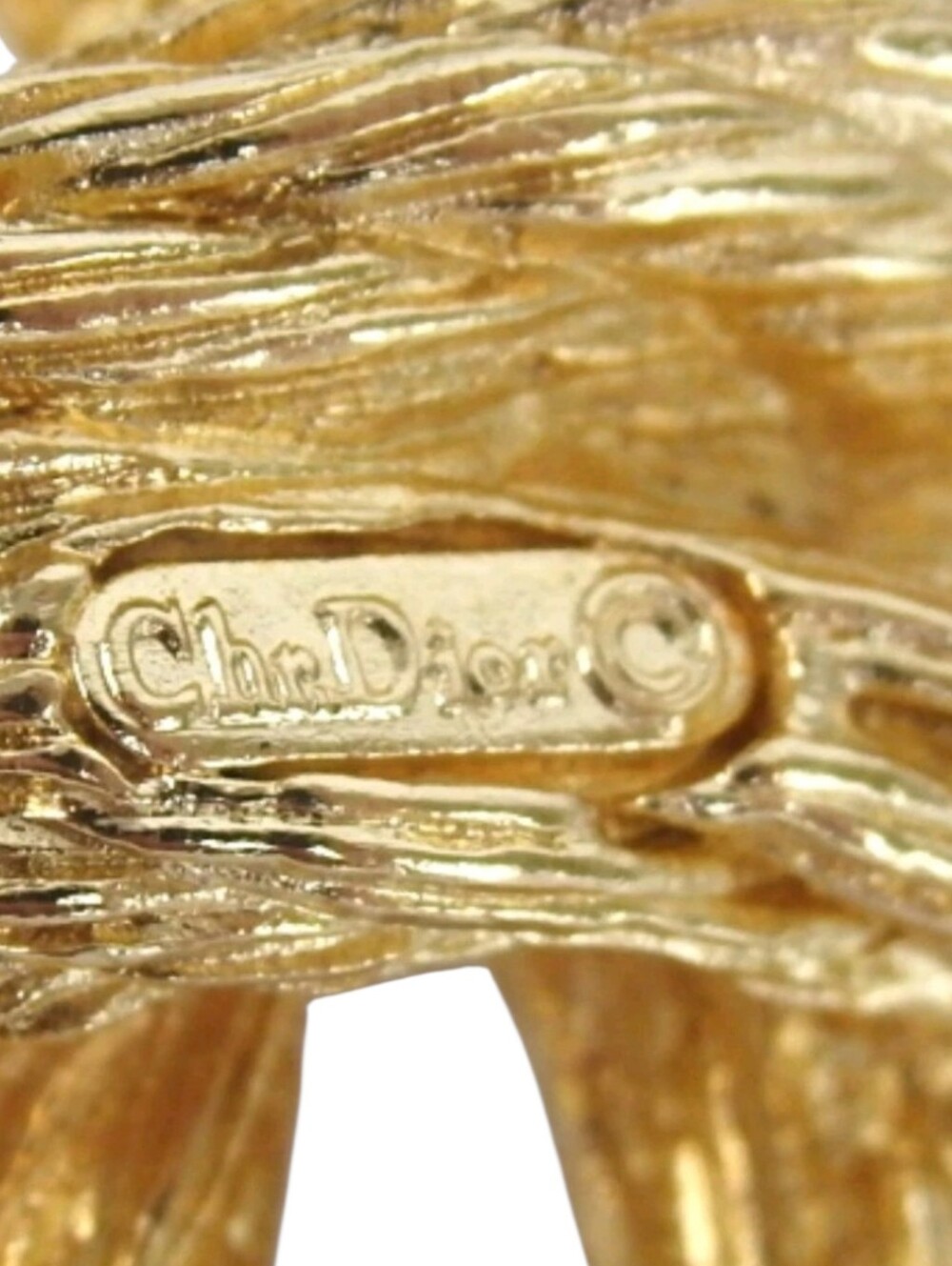 Rare Vintage Christian Dior Gold Tone Rope Bow Brooch Pin Germany w/ Dior Dusty - Picture 7 of 9
